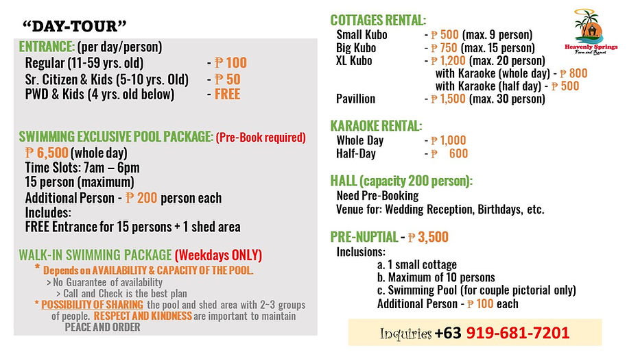 FARM & RESORT Heavenly Springs Resort Philippines
